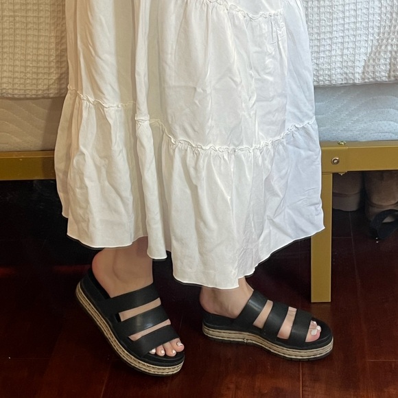 MIA Women’s Black Strappy Platform Sandals with Jute Detailing Size 8.5 - Picture 3 of 10